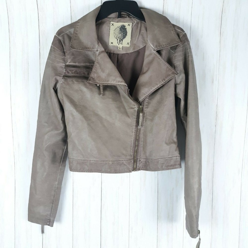 Black Sheep Morning Glory Tan Jacket Zippers